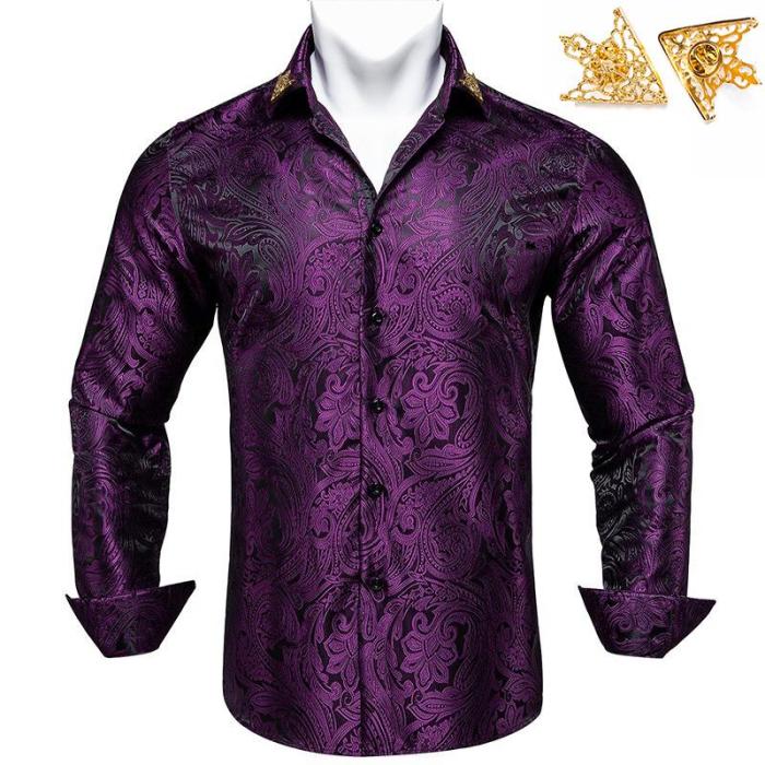 Purple dress shirt for men