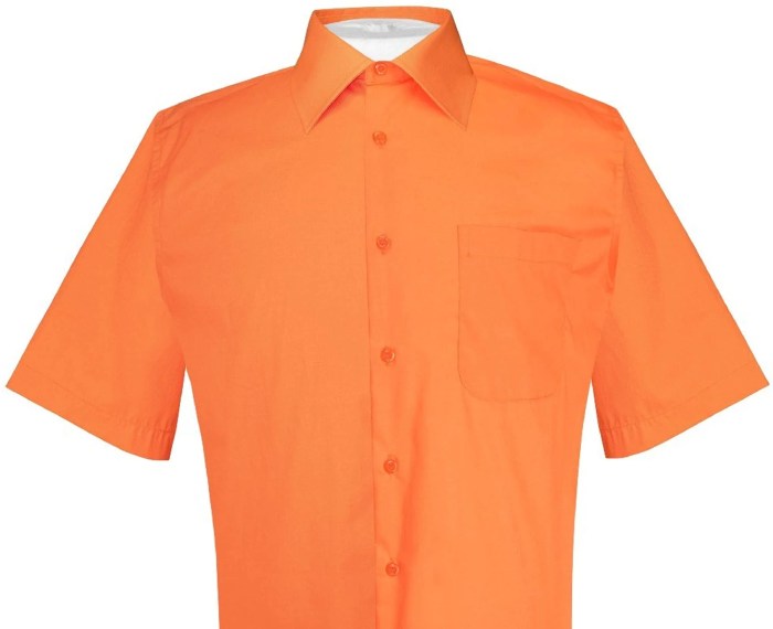 Orange dress shirt mens