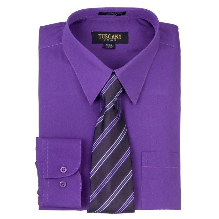 Purple dress shirt for men