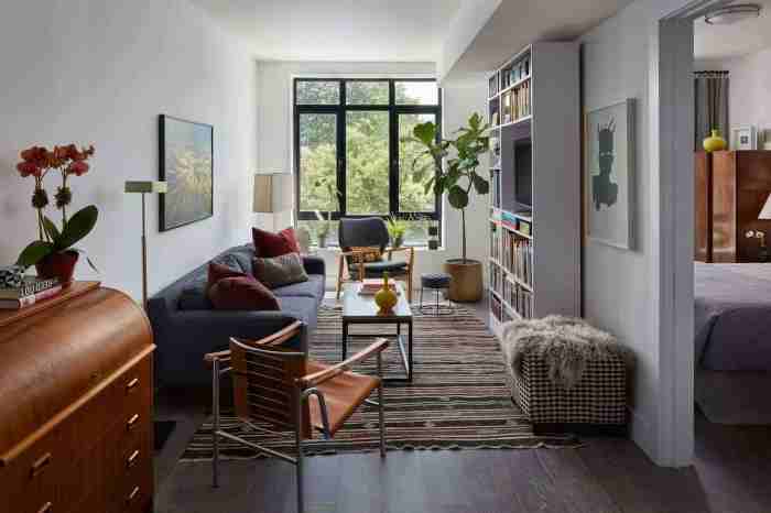 How to decorate a long narrow room