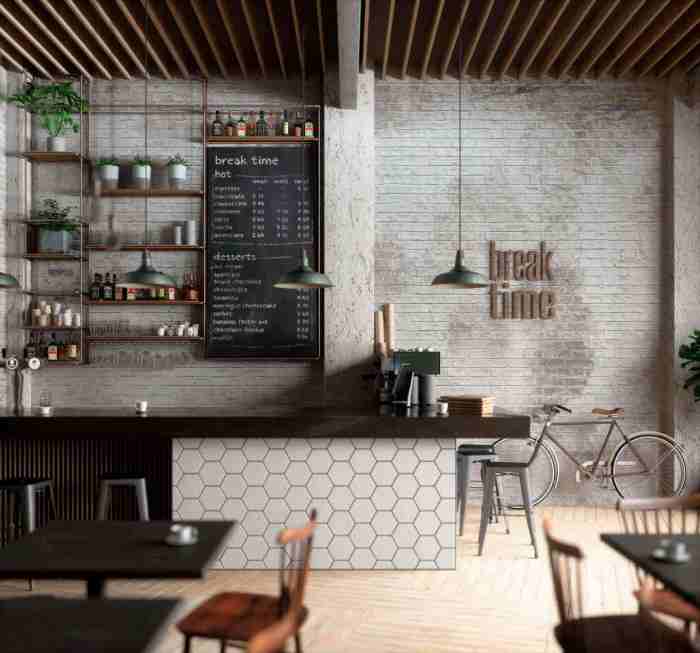 Desain interior cafe ruko