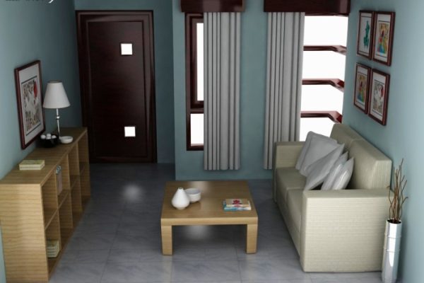 Desain interior rumah type 21